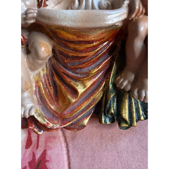 VTG Guerrini Cordoba Angel Cherub Wall Decor Religious Holy water font Spain - Picture 8 of 13